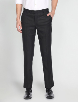 ARROW Regular Fit Men Black Trousers