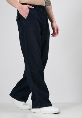 NEEDLE ART Regular Fit Men Dark Blue Trousers