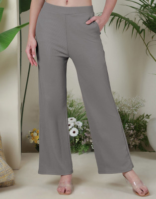 Moda Rapido Relaxed Women Grey Trousers