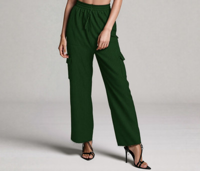 DAKSHAANDWARDROBE Comfort Fit Women Green Trousers