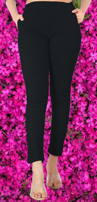 DEEPA ENTERPRISE Slim Fit Women Black Trousers
