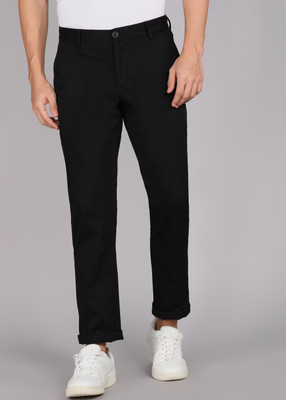 Arrow Sport Slim Fit Men Black Trousers