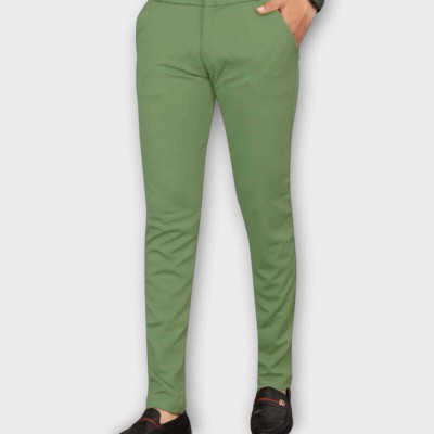 ISUEL FAB Slim Fit Men Green Trousers