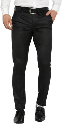 ABC Slim Fit Men Black Trousers