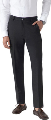 SUBTRACT Slim Fit Men Black Trousers