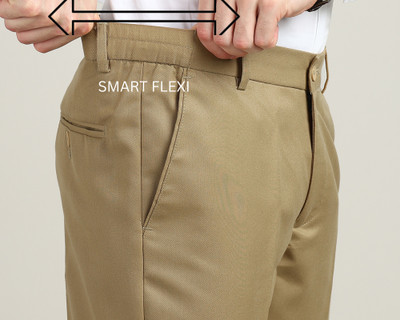 METRONAUT PLUS Slim Fit Men Khaki Trousers