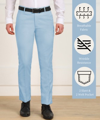 MANCREW Regular Fit Men Light Blue Trousers