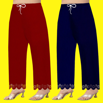 EcoUndies Straight Fit Women Multicolor Trousers
