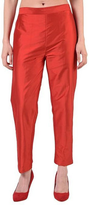 PILKU Regular Fit Women Red Trousers