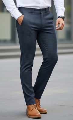 DSV Straight Fit Men Blue Trousers
