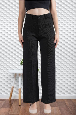 Payalfashion Regular Fit Women Black Trousers
