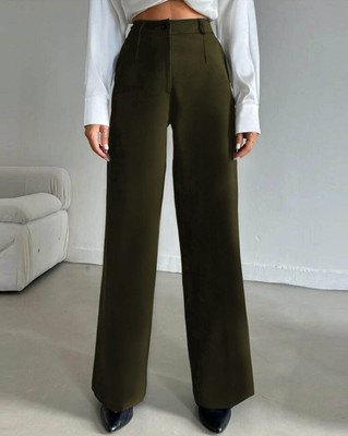 Toochki Relaxed Women Dark Green Trousers