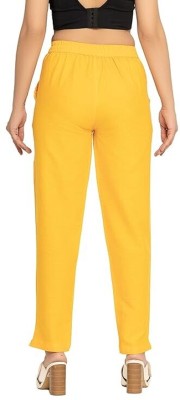 JBM FASHION Regular Fit Women Yellow Trousers