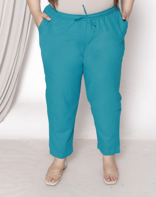 Prin Fashion House Regular Fit Women Light Blue Trousers