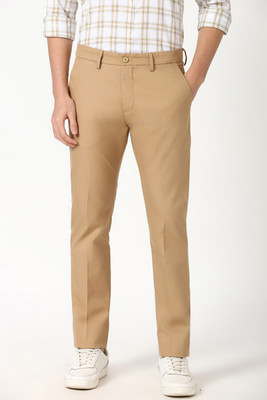 PETER ENGLAND Slim Fit Men Beige Trousers