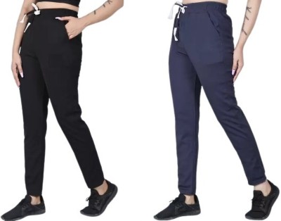 Treasure Look Regular Fit Women Blue, Black Trousers