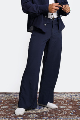COTLUB Loose Fit Men Blue Trousers