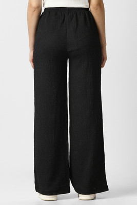 VAN HEUSEN Regular Fit Women Black Trousers