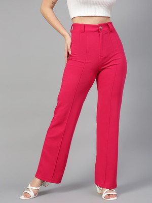 KOTTY Regular Fit Women Pink Trousers