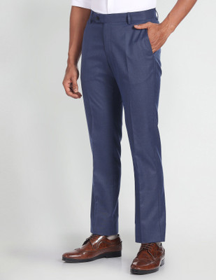 ARROW Regular Fit Men Blue Trousers