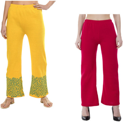 IndiWeaves Flared Women Multicolor Trousers