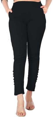 chhak Slim Fit Women Black Trousers