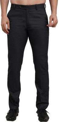 Hoj Regular Fit Men Black Trousers
