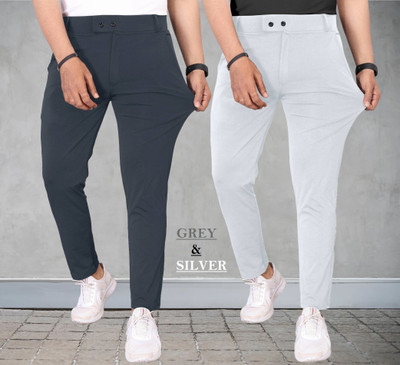 TENIT Slim Fit Men Grey, Silver Trousers