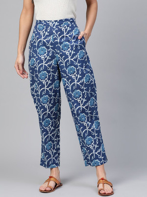 Sangria Regular Fit Women Blue Trousers
