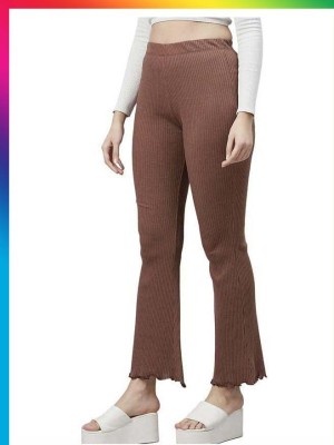 livaa Relaxed Women Brown Trousers