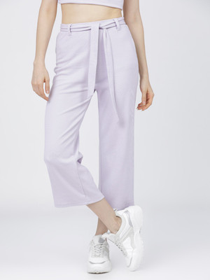 Tokyo Talkies Regular Fit Women Purple Trousers
