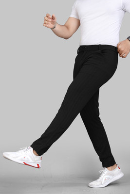 GIBBONTE Regular Fit Men Black Trousers