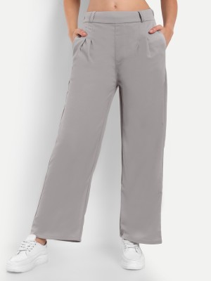 Broadstar Regular Fit Women Grey Trousers