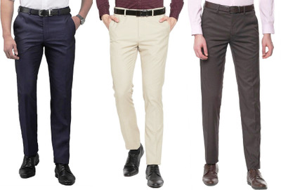 SLC Regular Fit Men Multicolor Trousers