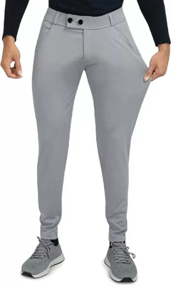 sanket synthetics Regular Fit Men Silver Trousers