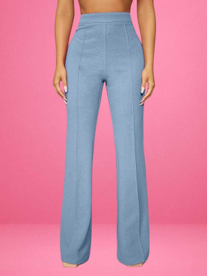 Anitafashion Comfort Fit, Regular Fit Women Light Blue Trousers