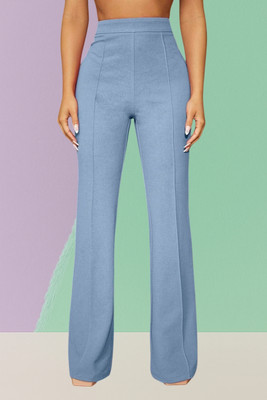 AKOTTY Regular Fit Women Light Blue Trousers