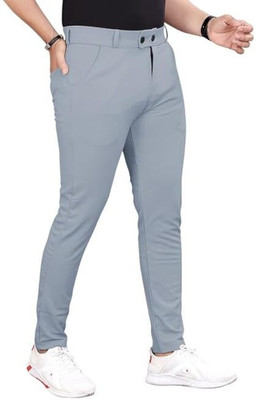 ManviFashion Regular Fit Men Grey Trousers