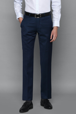 LOUIS PHILIPPE Regular Fit Men Dark Blue Trousers