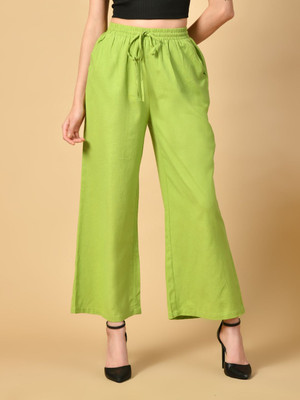 OTTAVIA Regular Fit Women Green Trousers