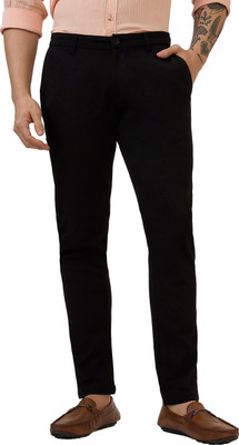Spykar Slim Fit Men Black Trousers
