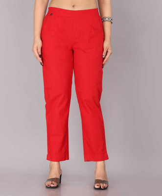 Avigat Regular Fit Women White Trousers