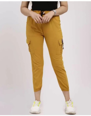 SKUs Regular Fit Women Yellow Trousers
