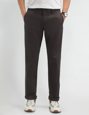 Arrow Sport Regular Fit Men Brown Trousers