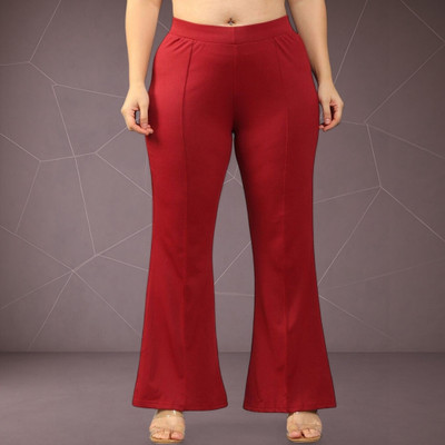 Anitafashion Loose Fit Women Maroon Trousers