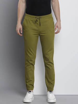 The Indian Garage Co. Slim Fit Men Green Trousers