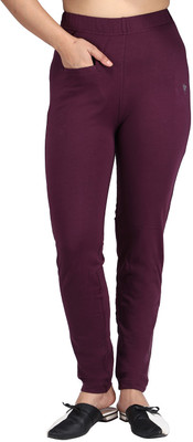 Comfort Lady Regular Fit Women Purple Trousers