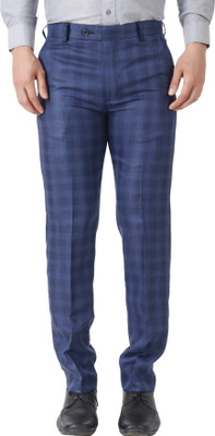 Maleno Slim Fit Men Blue Trousers