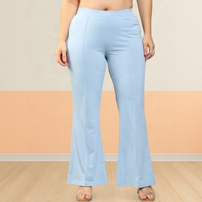 HouseOfCommon Loose Fit Women Light Blue Trousers