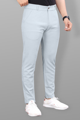 COMBRAIDED Slim Fit Men Grey Trousers